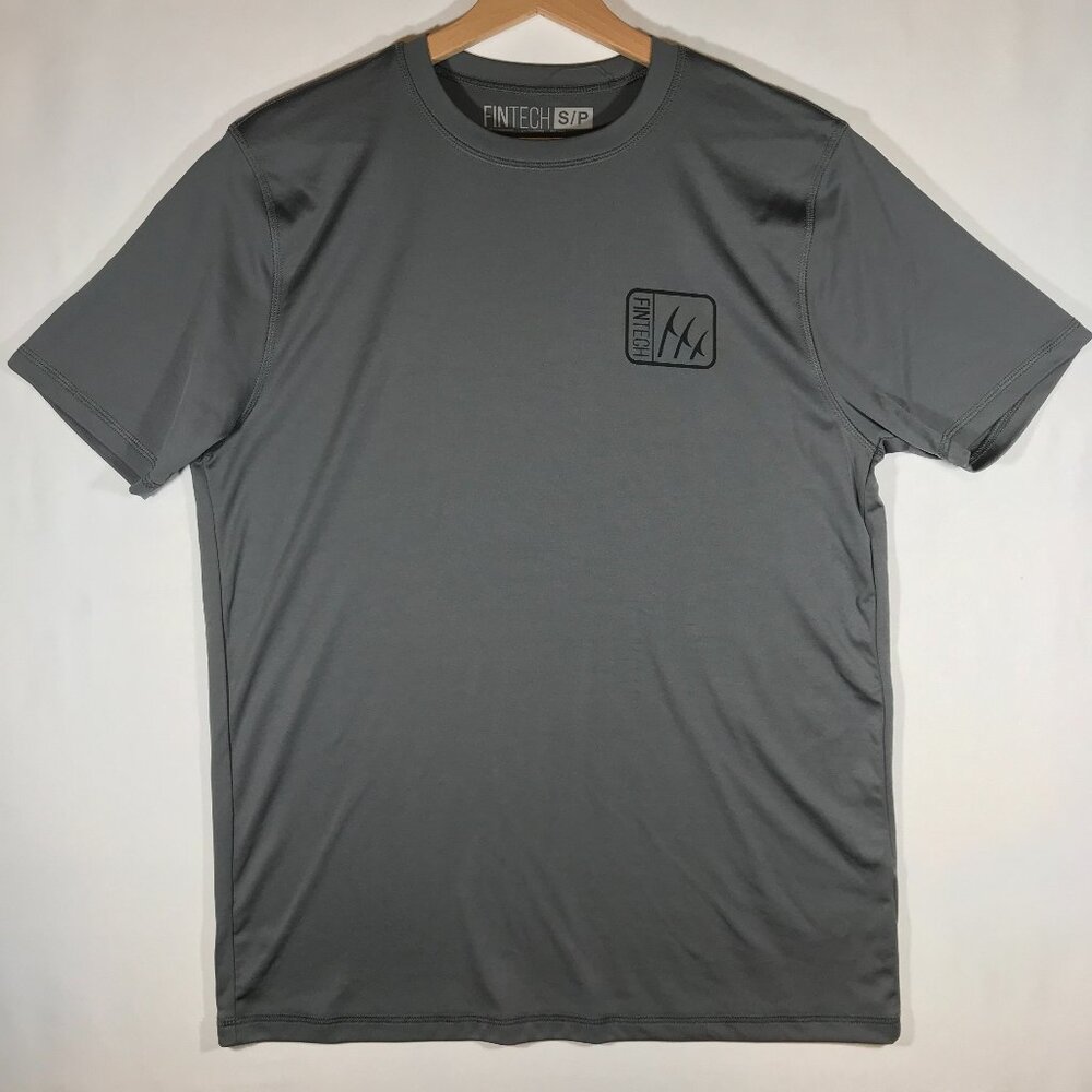 Fintech Men's Small Gray Short Sleeve Shirt